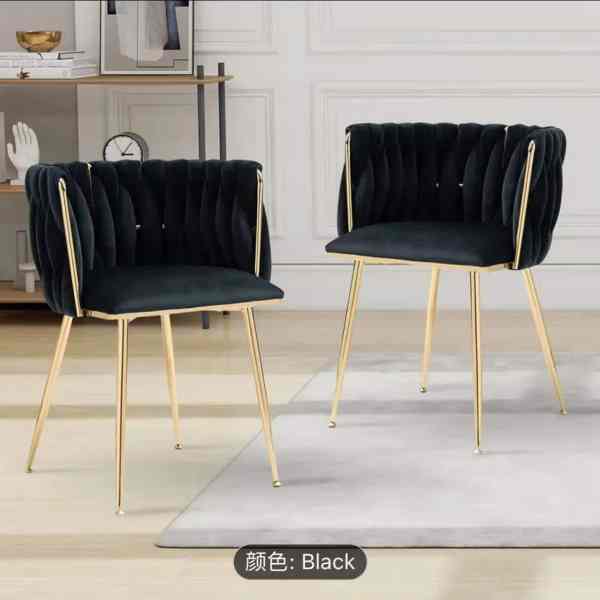 Mediterranean Style Velvet Dining Chairs - B2B Foreign Trade Wholesale Custom Production Manufacturer