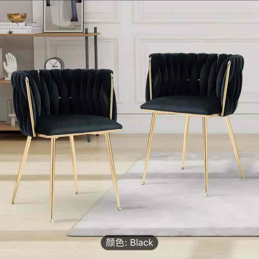 Mediterranean Style Velvet Dining Chairs - B2B Foreign Trade Wholesale Custom Production Manufacturer
