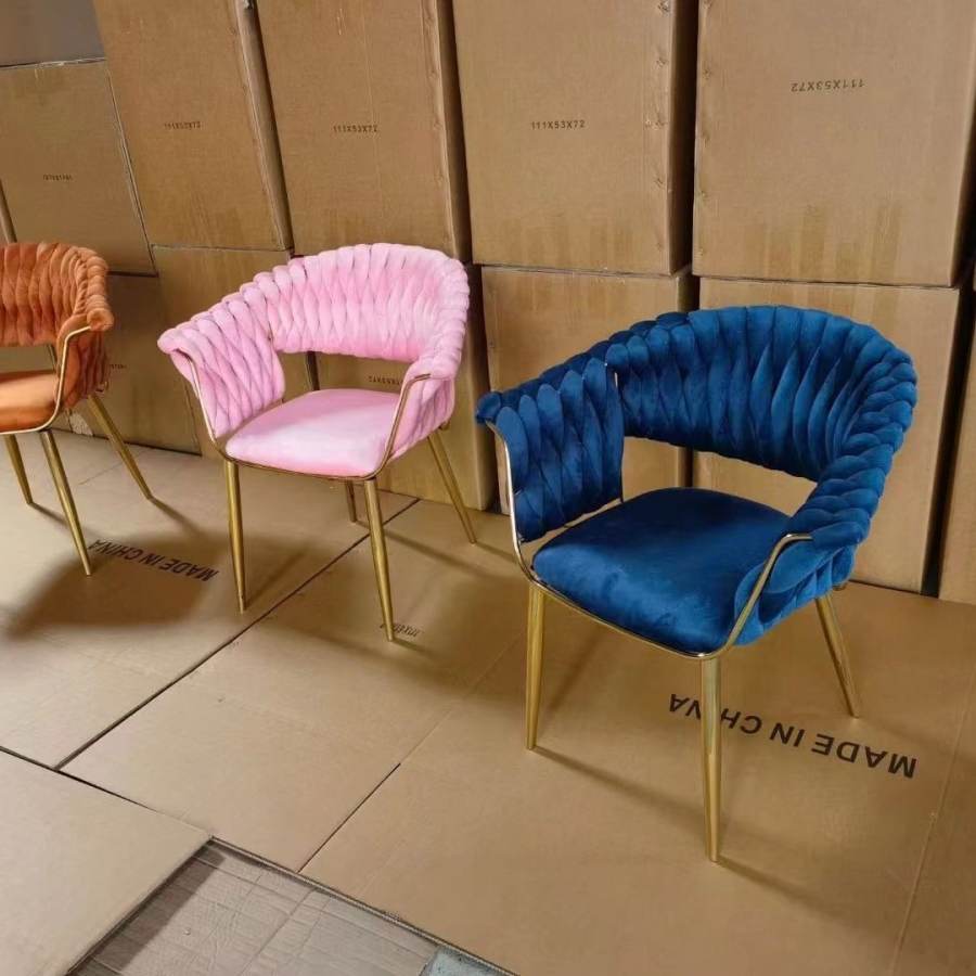 Modern Art Velvet Dining Chairs - B2B Engineering Wholesale Custom Furniture Factory