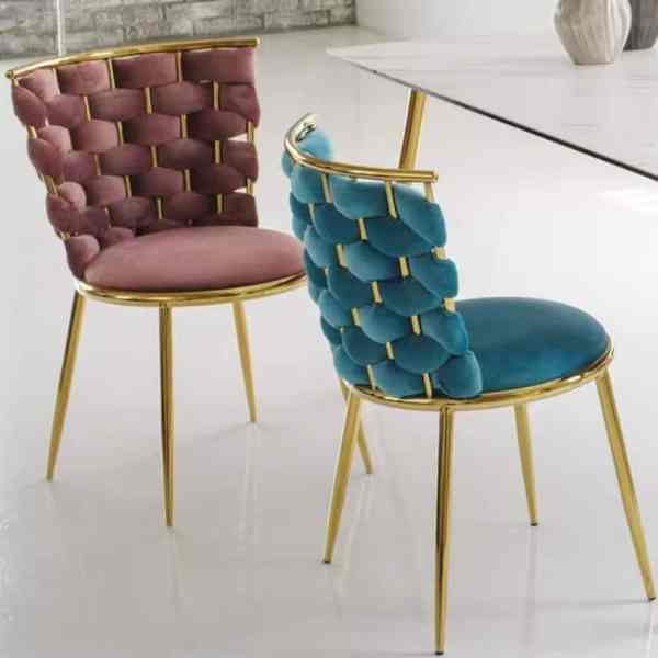 Neo-Chinese Velvet Dining Chairs - B2B Engineering Customization High-End Foreign Trade Wholesale