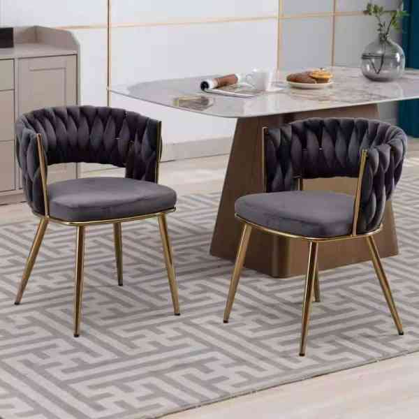 Velvet High-Back Dining Chairs - B2B Custom Wholesale China Factory Direct Foreign Trade