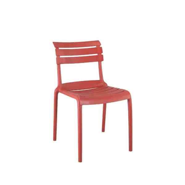 Water-Resistant PP Outdoor Dining Chair for Poolside Dining Sets