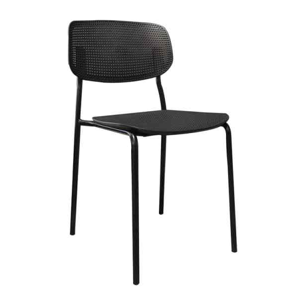 Space-Saving PP Outdoor Dining Chair for Small Restaurant Patios