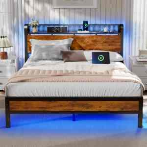 Industrial Rustic Bed Frame - MOQ 20（No Box Spring, Easy Assembly）