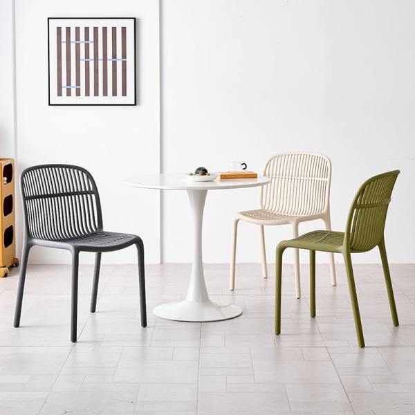 Heavy-Duty Weatherproof PP Outdoor Dining Chair for Commercial Use