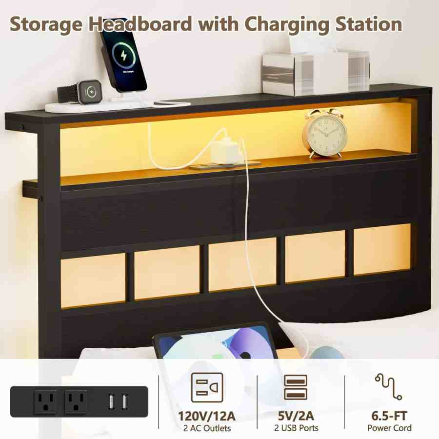 Bulk Industrial Storage Bed Frame - MOQ 20（Rustic Brown for Modern Bedroom） - Image 4