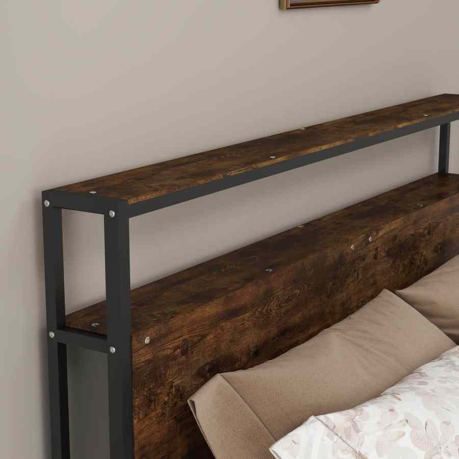 Platform Bed with Storage Drawers - MOQ 20（Rustic Farmhouse Industrial Style） - Image 6