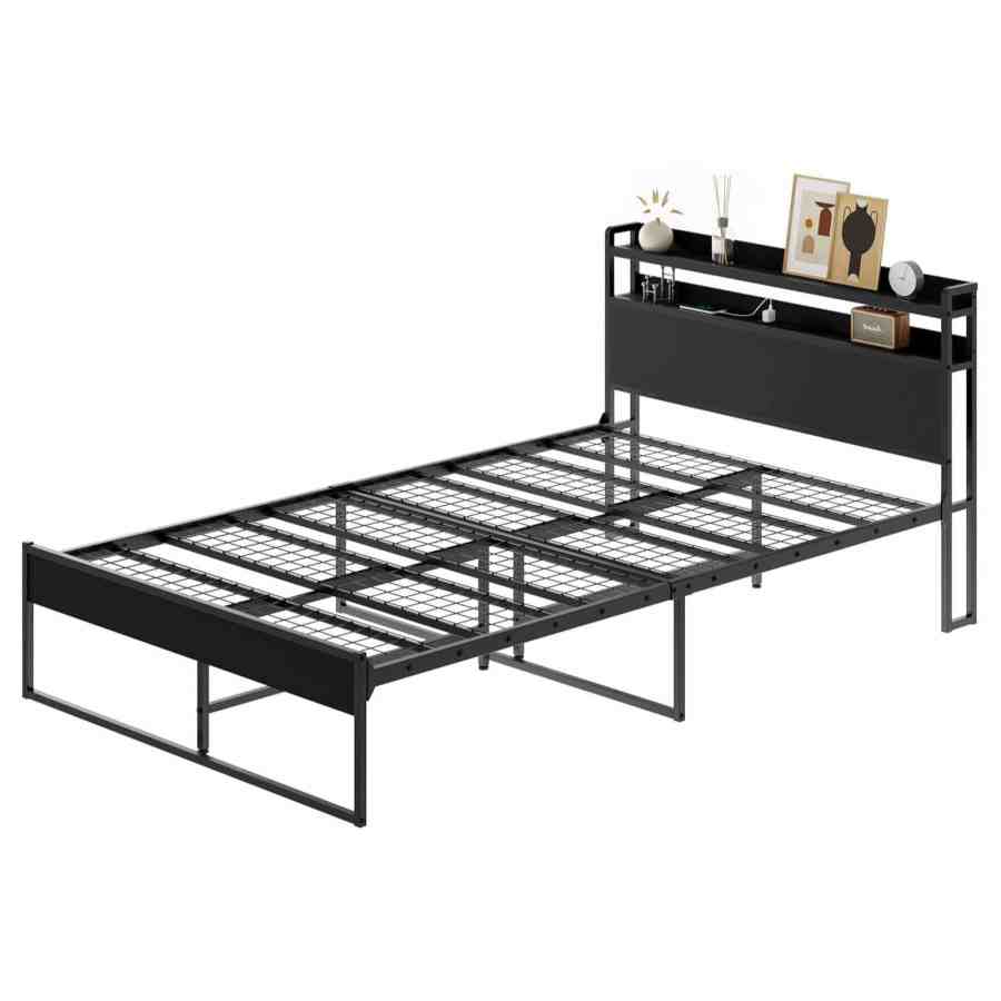Heavy Duty Storage Bed Frame - MOQ 20（Industrial Wood Metal Construction） - Image 2