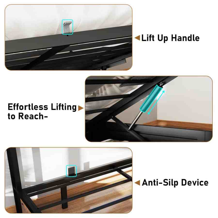 Heavy Duty Industrial Storage Bed Frame - MOQ 20（Sturdy Wood & Metal） - Image 3