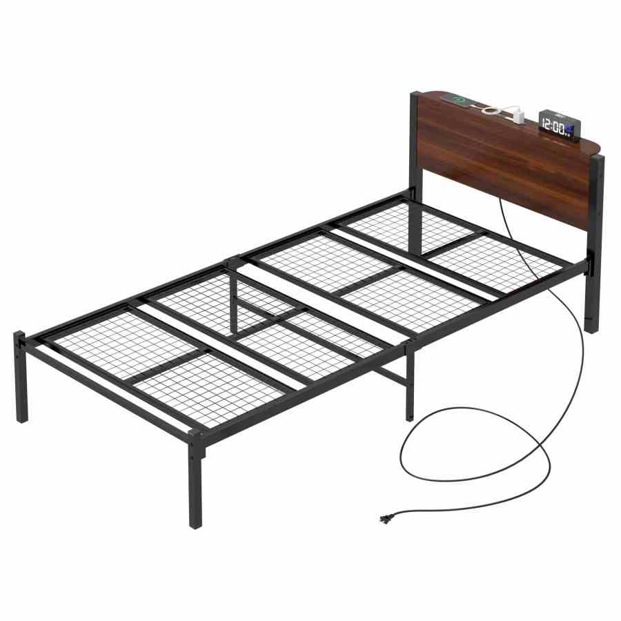 Rustic Industrial Platform Bed - MOQ 20（Storage for Linens & Toys） - Image 2