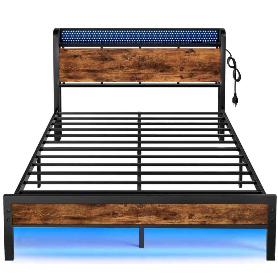 Industrial Rustic Bed Frame - MOQ 20（No Box Spring, Easy Assembly） - Image 2