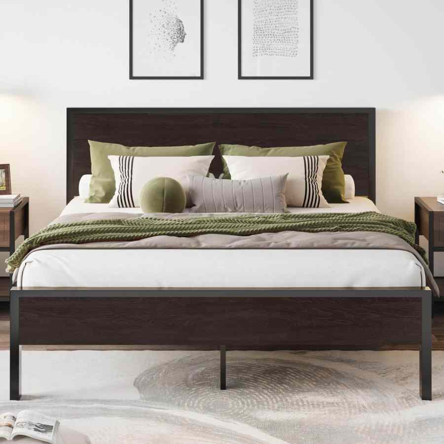 Rustic Industrial Bed with Underbed Storage - MOQ 20（Durable Slat Support） - Image 2