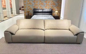 Wood-Frame Leather Living Room Sofa - China Furniture Factory Export