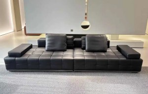Stain-Resistant Leather Living Room Sofa - China Factory Direct
