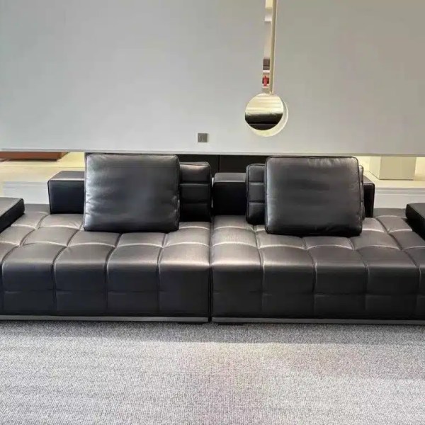Stain-Resistant Leather Living Room Sofa - China Factory Direct