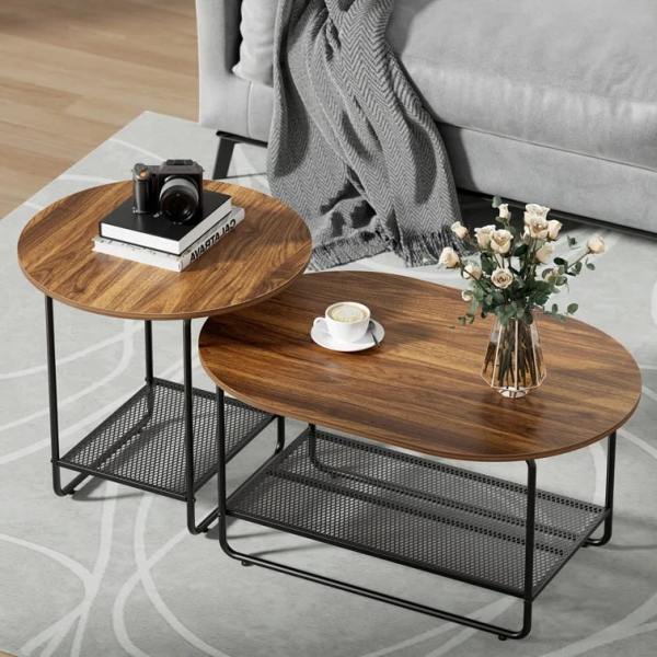 Metal Coffee Table with Shelf MOQ 50 - China Factory Extra Storage